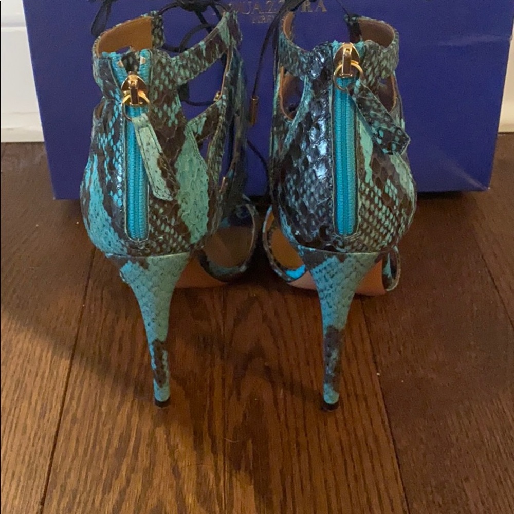 Aquazzura Turquoise Heels - Picture 4 of 8
